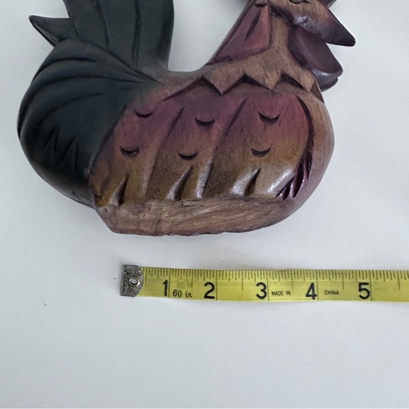 Solid Wood Folk Primitive Rustic Country Cottage Rooster - Picture 7 of 8